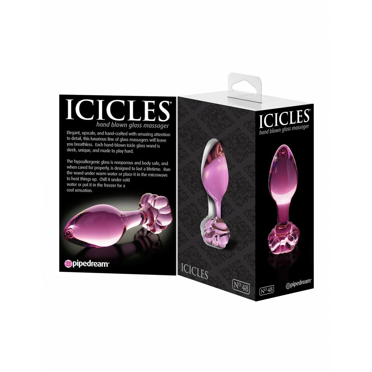Plug Anal Pipedream Icicles Cor de Rosa